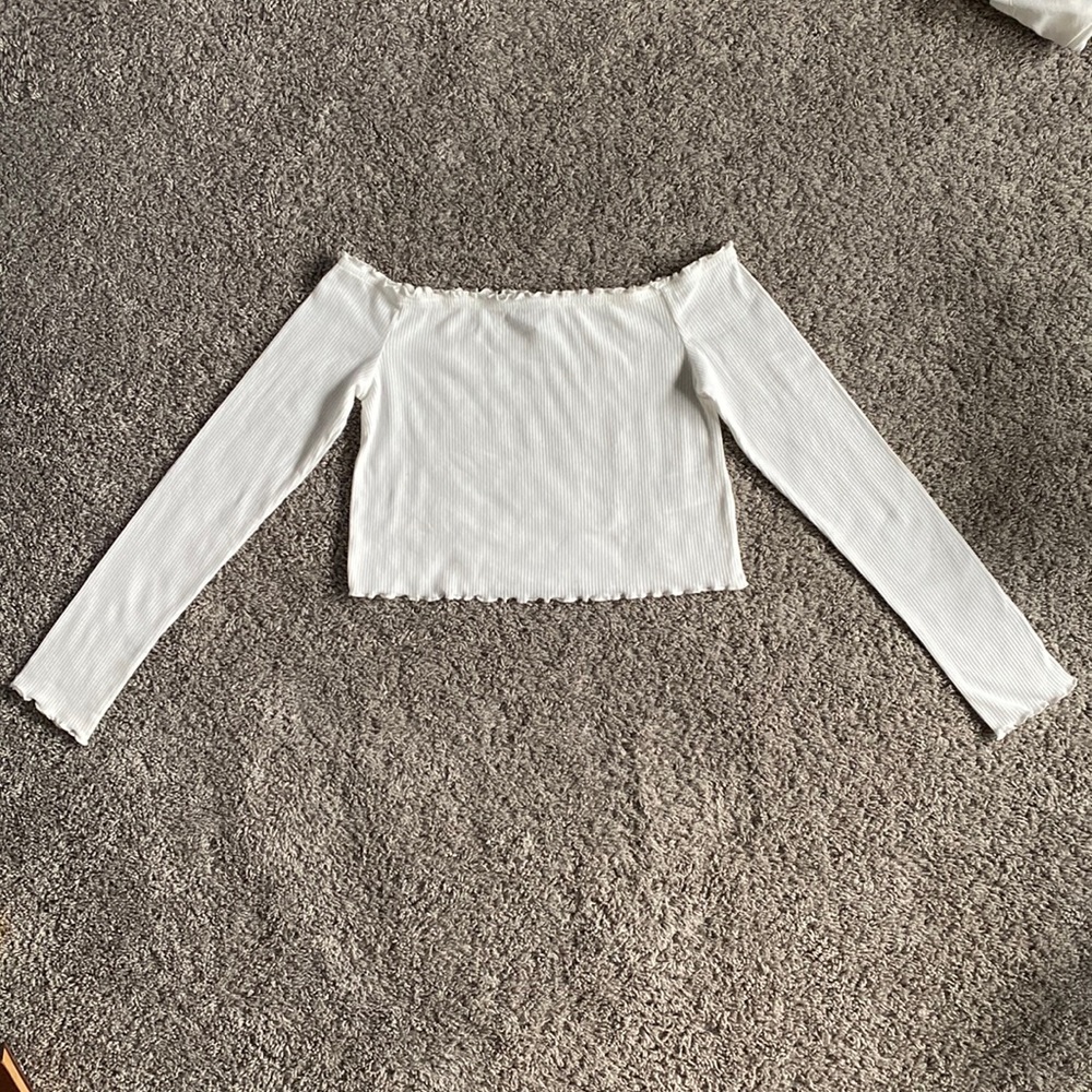 H&M Divided Off-The-Shoulder Long Sleeve Shirt